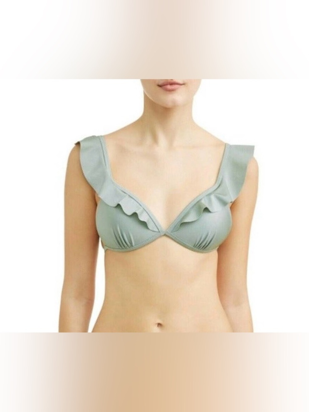 No Boundaries Girls Junior Ruffle Bikini Top Swimwear, Swimsuit